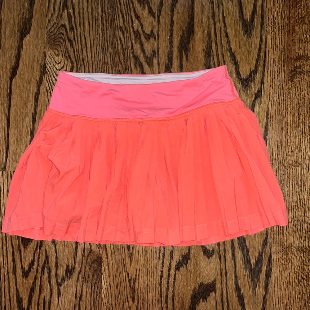 Neon Peach Lululemon Tennis Skirt